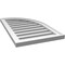 Ekena Millwork Quarter Round Top Right Surface Mount PVC Gable Vent w/ 2"W x 2"P Brickmould Sill Frame, 18"W x 30"H GVPQR18X3003SF - alternate 3